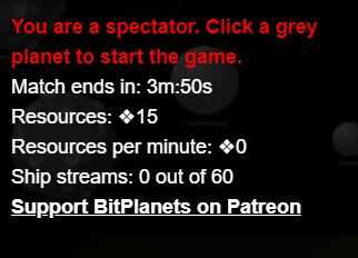 Added a info box panel on the top left side with important information such as: match timer, resources per minute and number of streams. If you are not playing it will have a message explaining that you are a spectator.